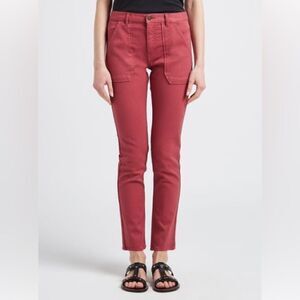 Ba&sh CSALLY - Red Slim-fit cotton jeans Sz 24